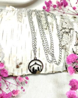 Srebrny naszyjnik 25cm MIŁOŚĆ z Betlejem