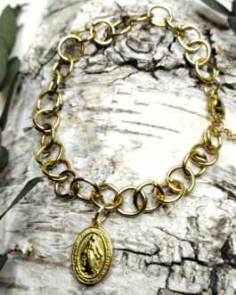 Złoty łańcuch zawierzenia Maryi 6mm