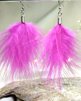 Kolczyki 9cm „Fuksjowy Urok”