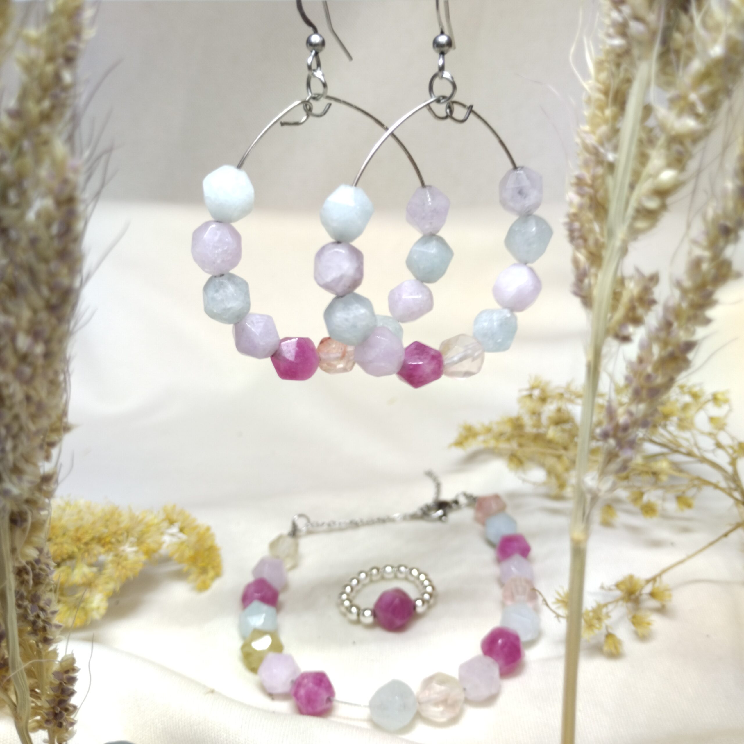 Komplet biżuterii 8mm "Pastelowy Świt"