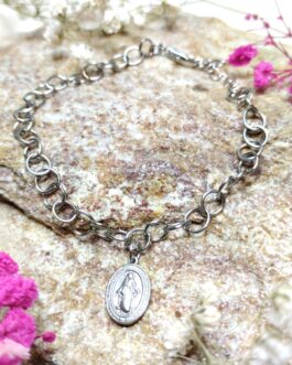 Srebrny łańcuch zawierzenia Maryi 6mm