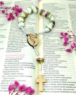 Dziesiątka Różańca 10mm „Różane Serce Maryi”