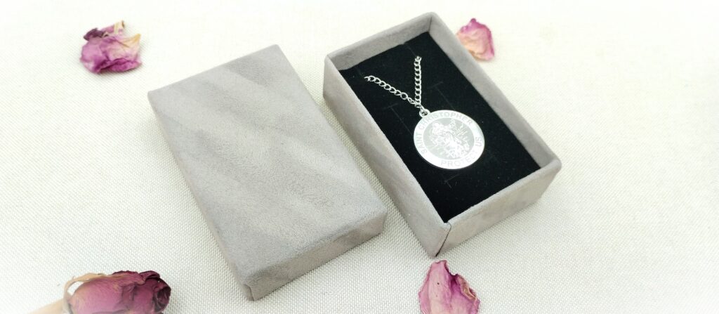 Naszyjnik srebrny 30cm "Święty Krzysztof"