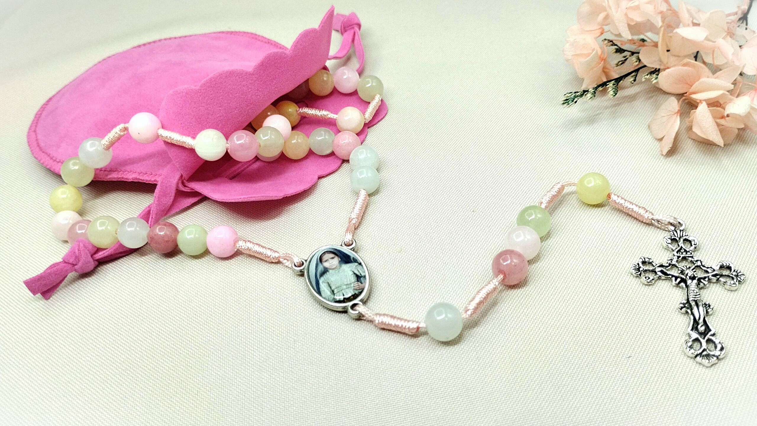 Różaniec 8mm "Pastelowy Ogród"