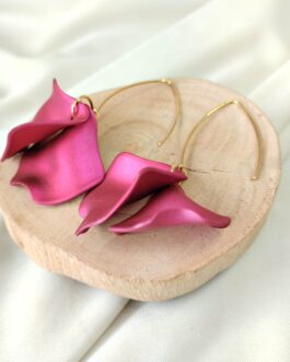 Kolczyki 5cm „Fuksjowy Taniec”