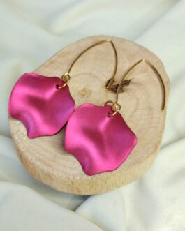 Kolczyki 5cm „Fuksjowy Blask”