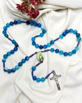 Koronka do Krwawych Łez Maryi z agatu 8mm