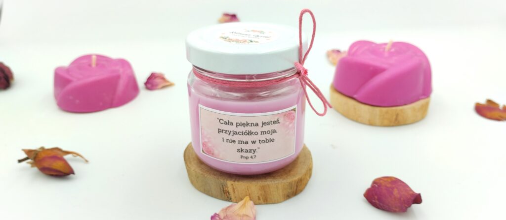 Zestaw świeczek 214g „Różane ukojenie”