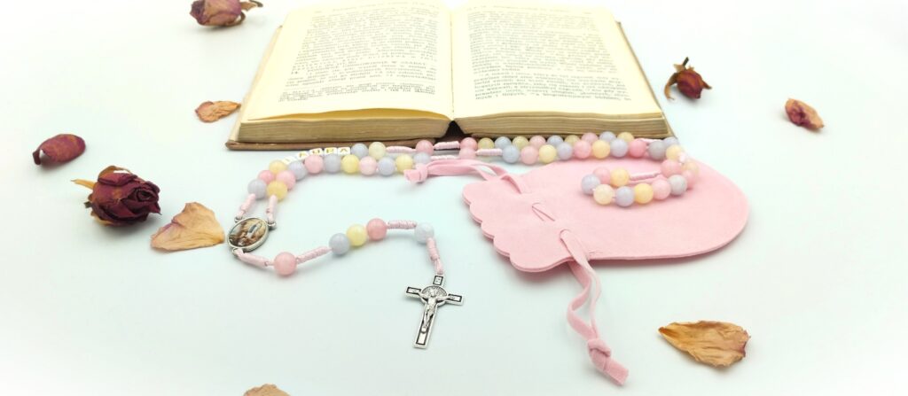 Różaniec 8 mm "Lourdes. Łaska i Pokój"