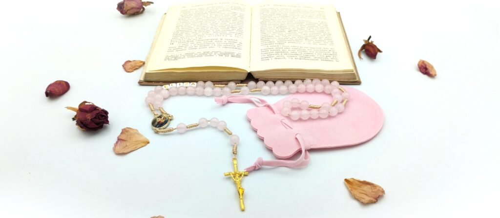 Różaniec 8mm "Dwa Serca"