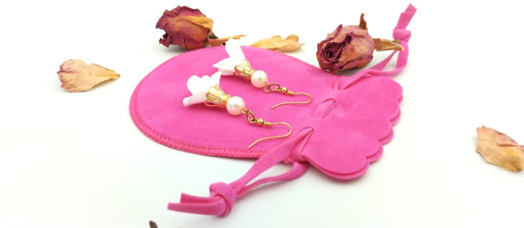 Kolczyki 3 cm „Biała Perła”