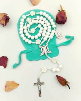 Różaniec 8mm „W Blasku Bieli”