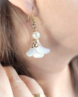 Kolczyki 3 cm „Biała Perła”