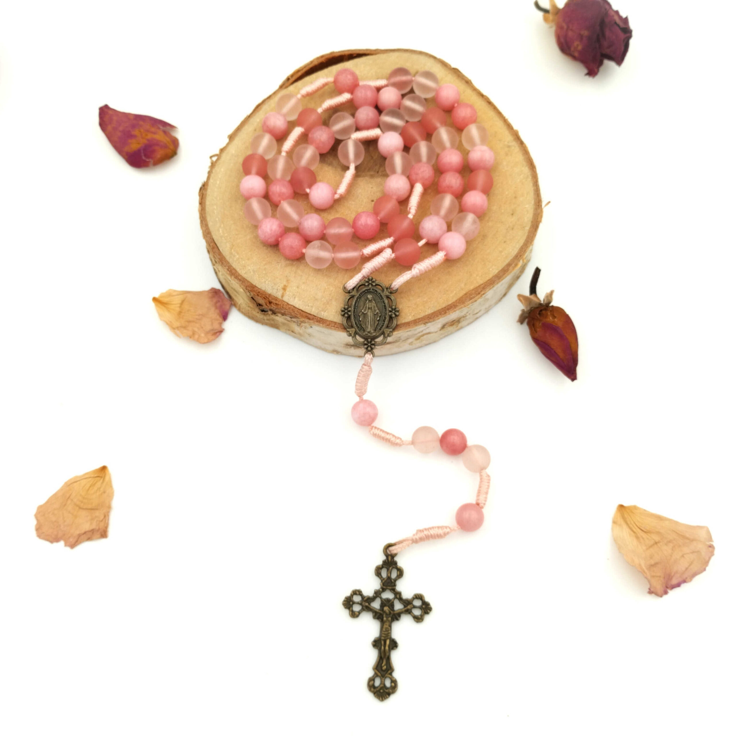 Różaniec 8mm "Modlitwa w barwach Miłości"