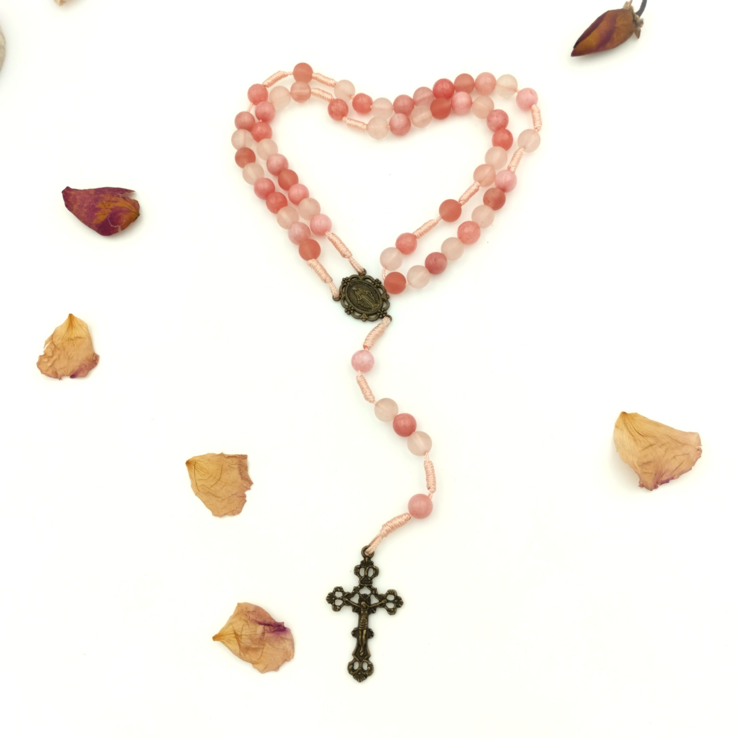 Różaniec 8mm "Modlitwa w barwach Miłości"