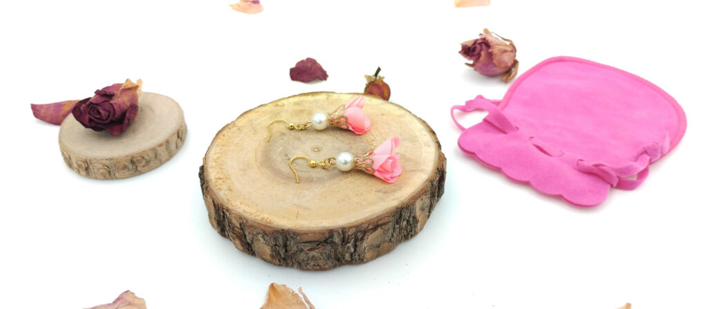 Kolczyki 3 cm „Perła Magnolii”