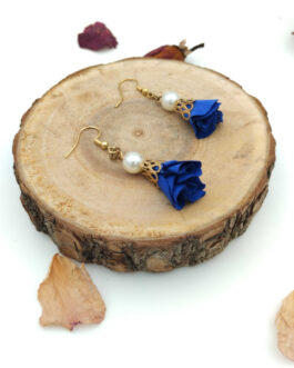 Kolczyki 3cm „Niebieska Perła”