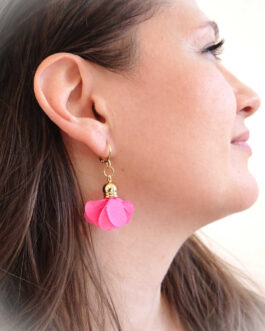 Kolczyki 3 cm „Różowy Urok”