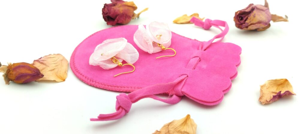 Kolczyki 3cm "Delikatność" różowe