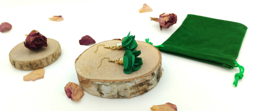 Kolczyki 3 cm "Zielona Słodycz"