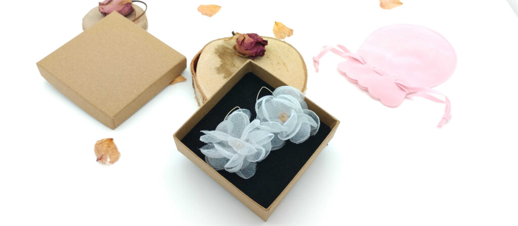 Kolczyki 8cm „Peonia w Kwiecie”
