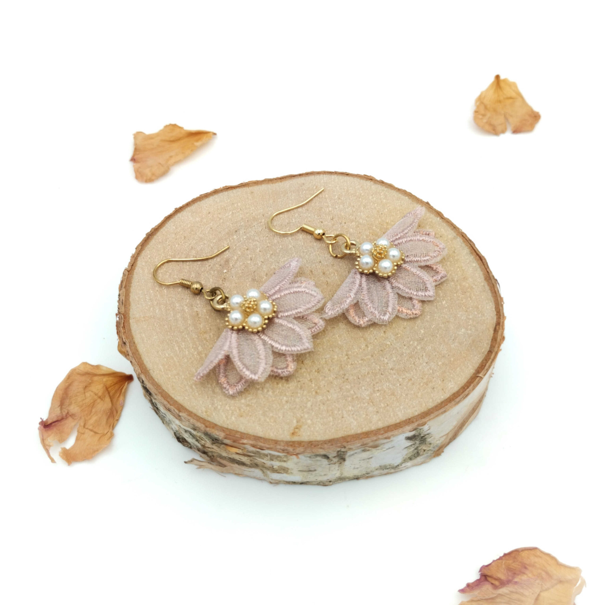 Kolczyki 4cm „Rosa o poranku”